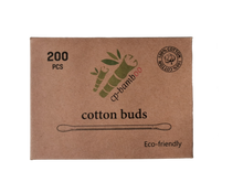 Load image into Gallery viewer, 200 bamboo cotton swabs for hygiene, cosmetics and beauty - sustainable, ecological and vegan
